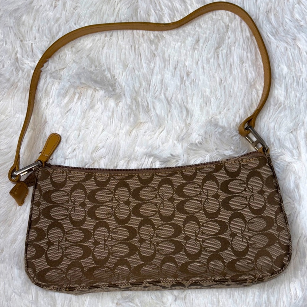 Brown Patterned Shoulder Bag